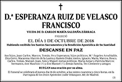 Esperanza Ruiz de Velasco Francisco